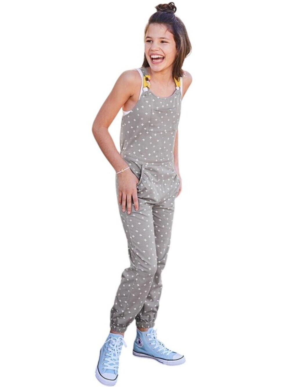 Matilda Jane Girls Brilliant daydream Stardust Overall Jumpsuit Size 10